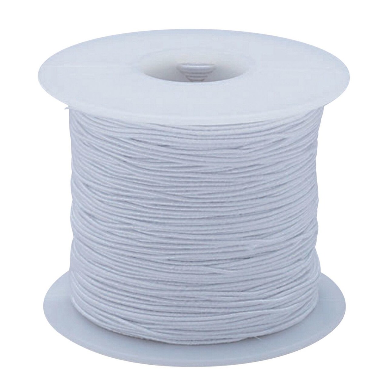 S&S Worldwide White Elastic Cord for Jewelry Making, Arts & Crafts, Medium-Weight, 100 yard spool, .7mm thickness